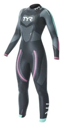Tyr Hurricane Cat 5 Dames Neopreen Triathlon Wetsuit Zwart/Blauw/Roze 5 Tyr Hurricane Cat 5 Dames Neopreen Triathlon Wetsuit Zwart/Blauw/Roze - Afbeelding 3