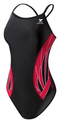 Tyr Phoenix Diamondfit Damesbadpak Zwart / Rood