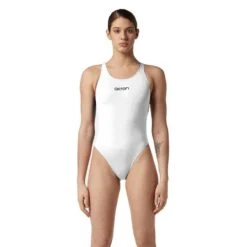 Akron Babbitt Evo Zwempak - Wit/Sportief Rood