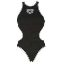 Zwemuitrusting Winkel -Zwemuitrusting Winkel arena womens one big logo swimsuit zwart zilver 1