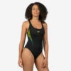 Speedo Damesbadpak MUSCLEBACK Zwart/geel 1 Speedo Damesbadpak MUSCLEBACK Zwart/geel -Zwemuitrusting Winkel damesbadpak muscleback zwartgeel