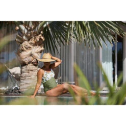 Zwangerschapsbadpak Voor Aquagym Zwemmen AYA Kaki Flo Wit -Zwemuitrusting Winkel zwangerschapsbadpak voor aquagym zwemmen aya kaki flo wit 2